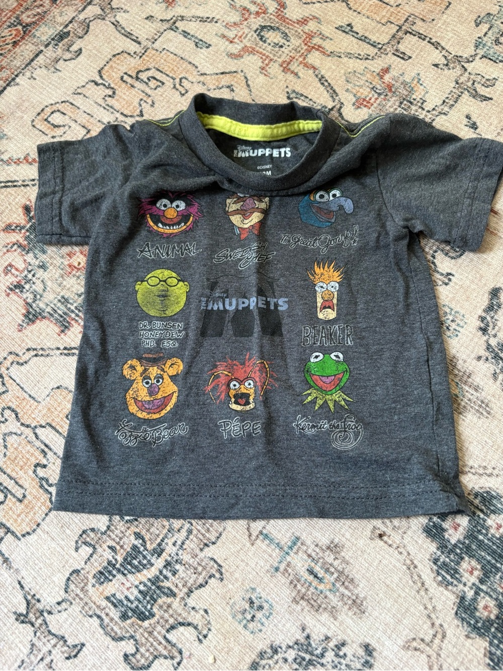 Disney The Muppets Baby T-Shirt 12M Kermit Animal Gonzo Beaker Retro Graphic